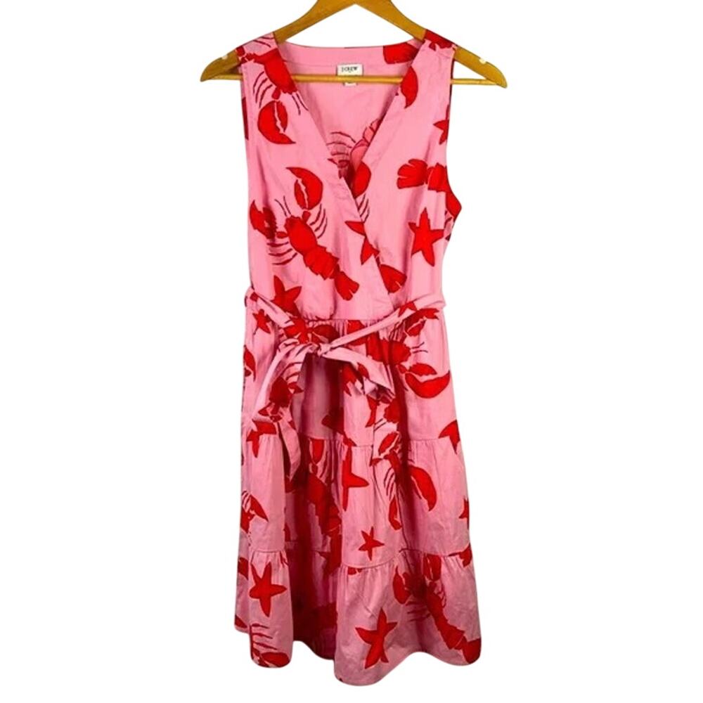 J.Crew pink faux-wrap sleeveless mini dress Size 6